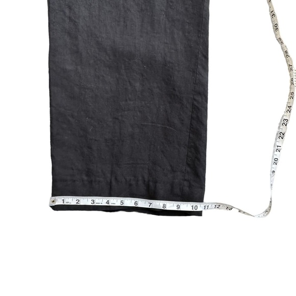 Talbots Womens Black 100% Linen Straight Leg Trouser with Elastic Waist Size 18w - Picture 7 of 14